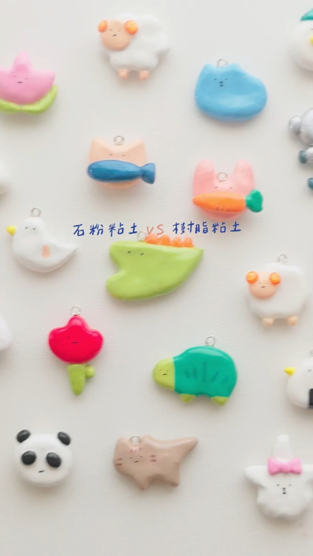 石粉粘土と樹脂粘土で作品制作 #オリジナルイラスト #ハンドメイド
