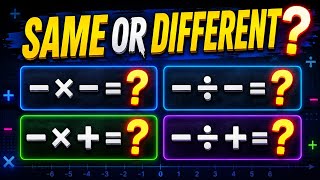 Multiplication & Division of Integers | Same Signs & Different Signs | Class 6–8 Maths