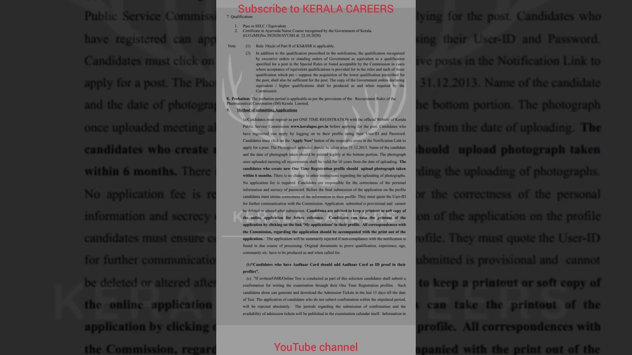 Nurse for Pharmaceutical Corporation (I.M.) Kerala Limited in Kerala PSC 