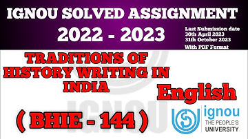 BHIE 144 SOLVED ASSIGNMENT 2023
