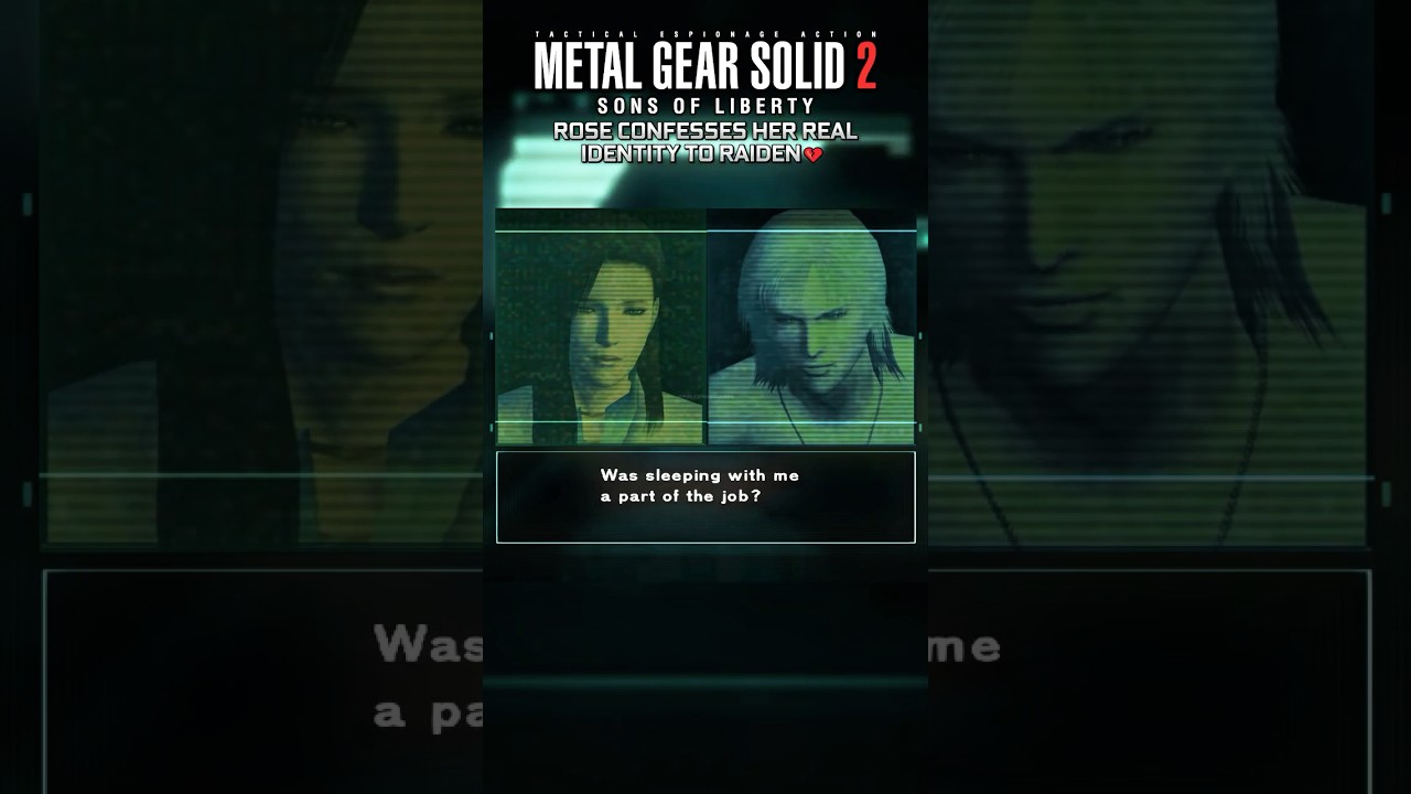 MGS2: Rose's Shocking Confession!💔#shorts #gaming #metalgearsolid #viralvideo #mgs #cinematic #edit