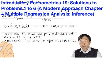 Solutions to Problems 1 to 6 (A Modern Approach Chapter 4) | Introductory Econometrics 19