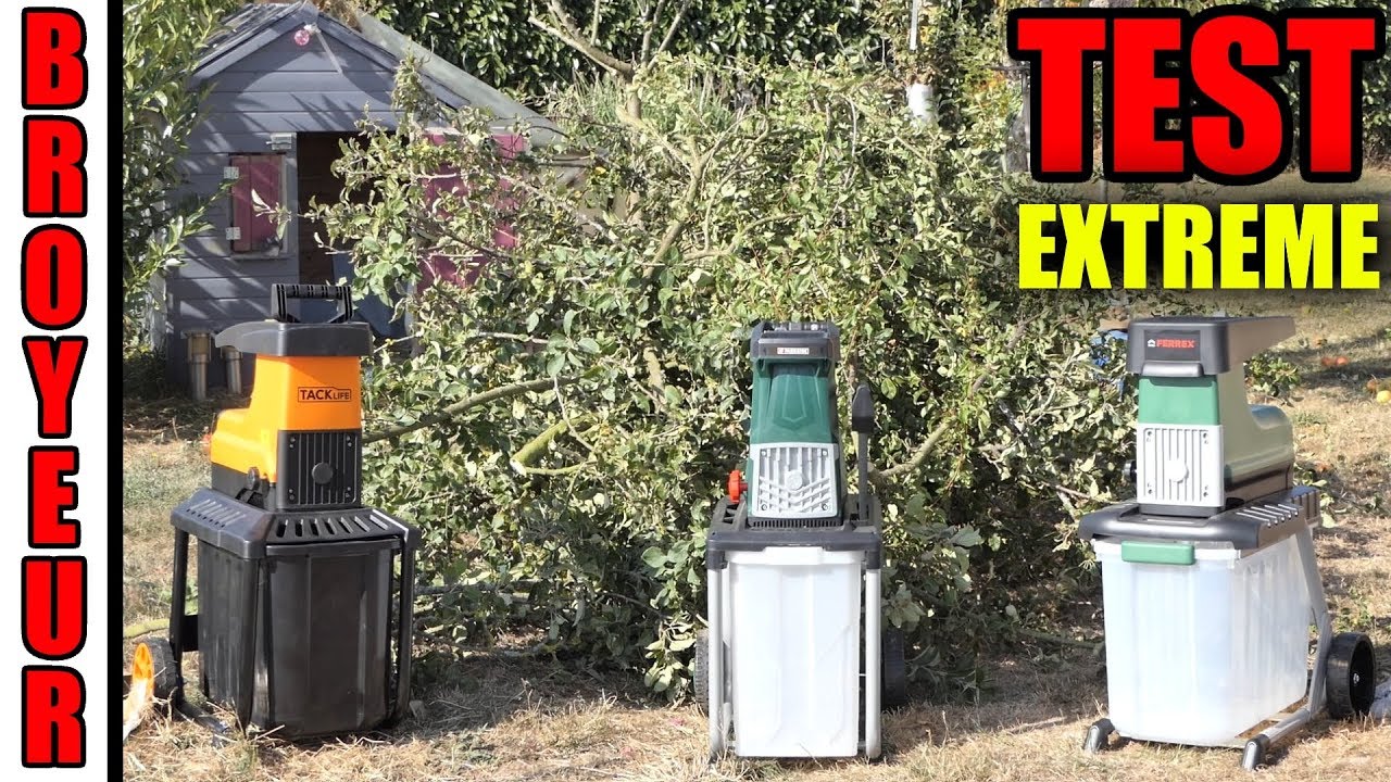 broyeur de végétaux LIDL PARKSIDE vs ALDI FERREX 2800w Electrical Garden  Shredder test avis - YouTube