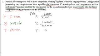 Rational Functions Word Problems