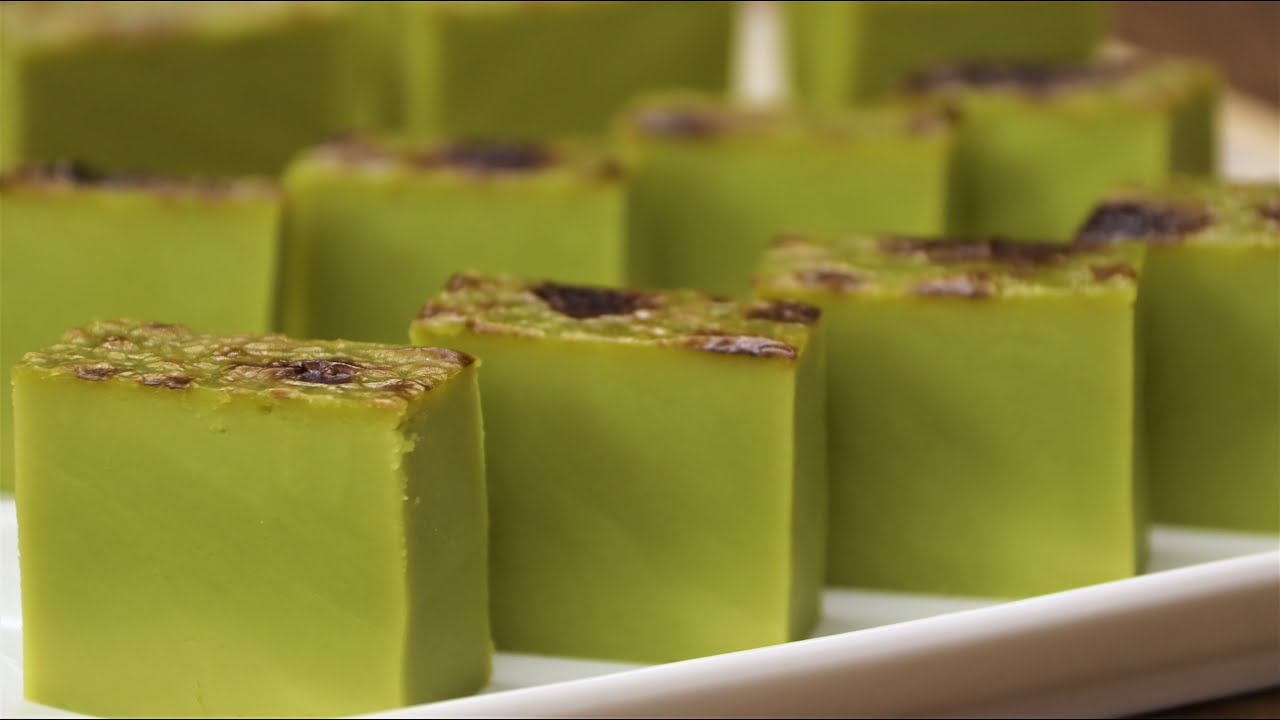 班兰米糕 kuih Bingka Beras Pandan