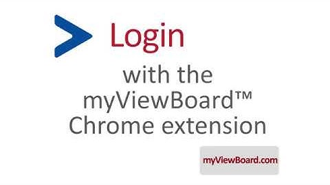 Login with the myViewBoard™ Chrome extension