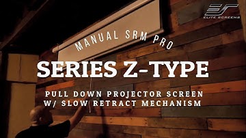 Elite Screens Manual SRM Pro Series Z Type Product Video | Manual Pull-Down Projection Screen