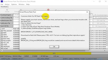 Common Hint: For Sp Flash Tool Issues: Error Flashing broom error, broom error s not enough storage