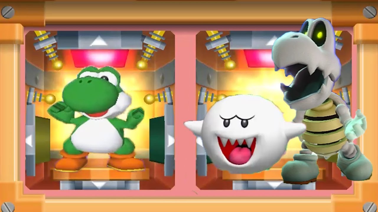 Mario Party 7 8 Player Ice Battle - Yoshi vs Mario vs Peach vs Dry Bones vs Boo (Brutal)