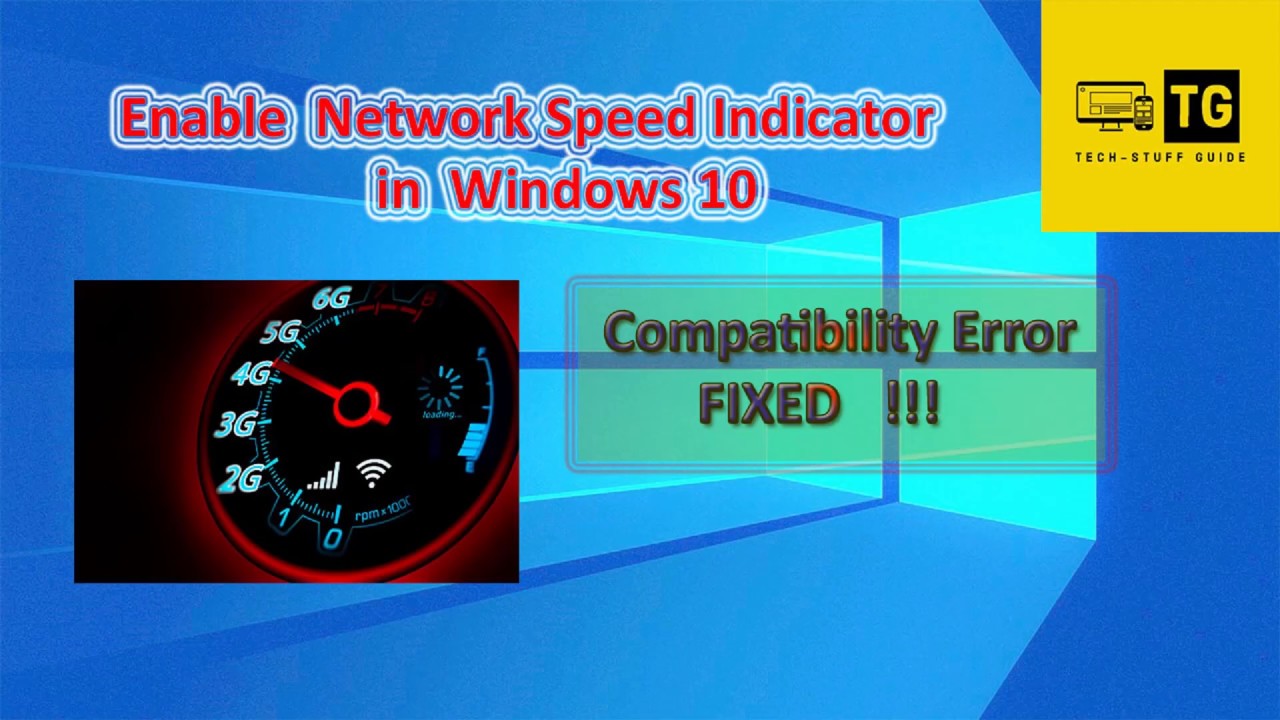 How to enable network speed indicator in windows 10 (toolbar ...