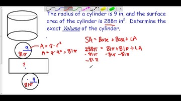 Working Backward with Cylinders - Example 2