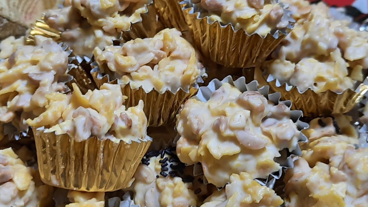 حلوى كونفليكس بدون طهي بتلات مكونات فقط 😋👌ياسلام على لذتها👍