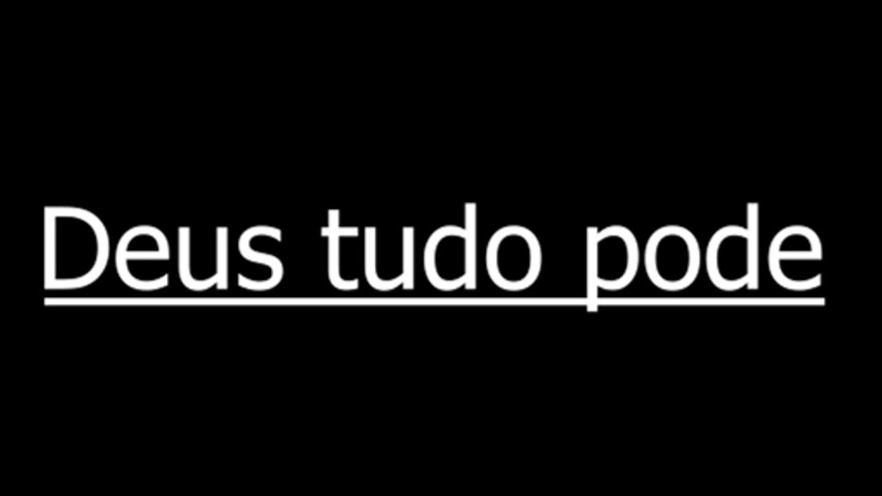 Deus Tudo Pode - Novo Tom - playback com letra - YouTube