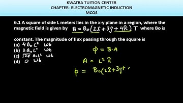 6.1 A square of side L meters lies in the x-y plane in a region, where themagnetic field is given by