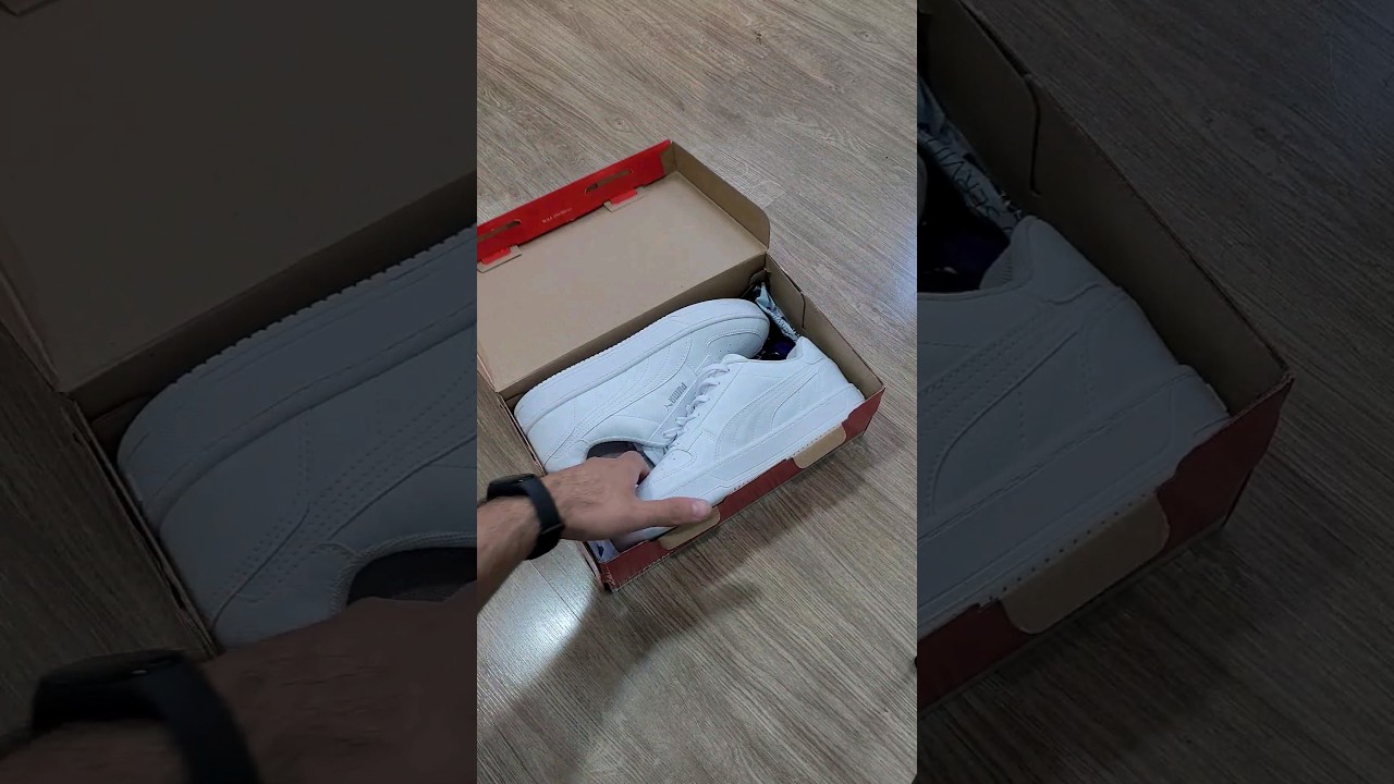 Unboxing T&ecirc;nis Puma Caven 2.0 Todo Branco