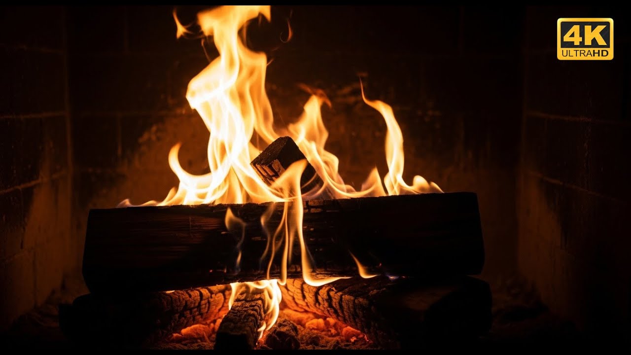 Zen Minimalist Fire 4K | 2 Hours Pure Crackling Flames for Meditation, Sleep & Focus