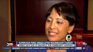 Supervisor Perez speaks out after misdemeanor charges