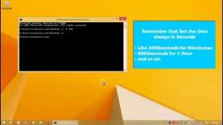 Set ShutDown Timer of Windows 8.1