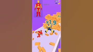 Mashup Hero 3D Gameplay walkthrough Marvel Avengers ANDROID, IOS MOBILE IRON - MAN 3 #SHORTS GAMES