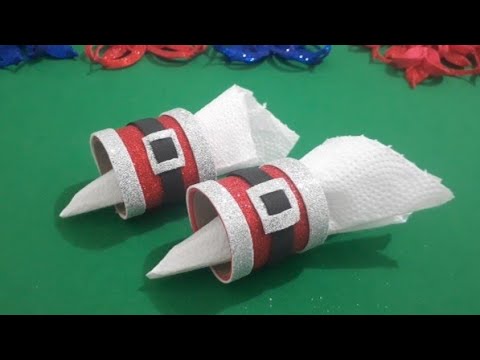 Como Fazer Porta Guardanapo de Natal com Rolo de Papel Higiênico e  🎄  - YouTube