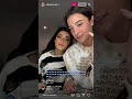 Charli & Dixie on ig live