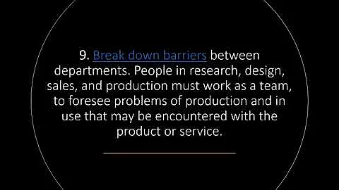 Let's Learn Food Science - Deming's 14 Points for Management Systems