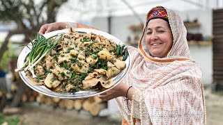 HOILO GARMA - Hunza Mustard Greens with Natural Potatos  | Food of Gilgit Baltistan