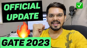 (Official) GATE 2023 - Syllabus, Pattern, Form, Dates and many more