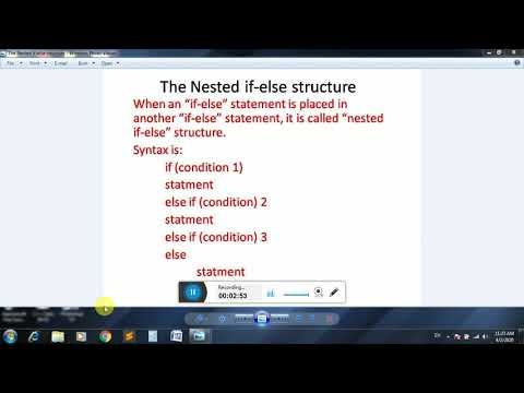 Nested if else statment C++ Lecture in Pashto