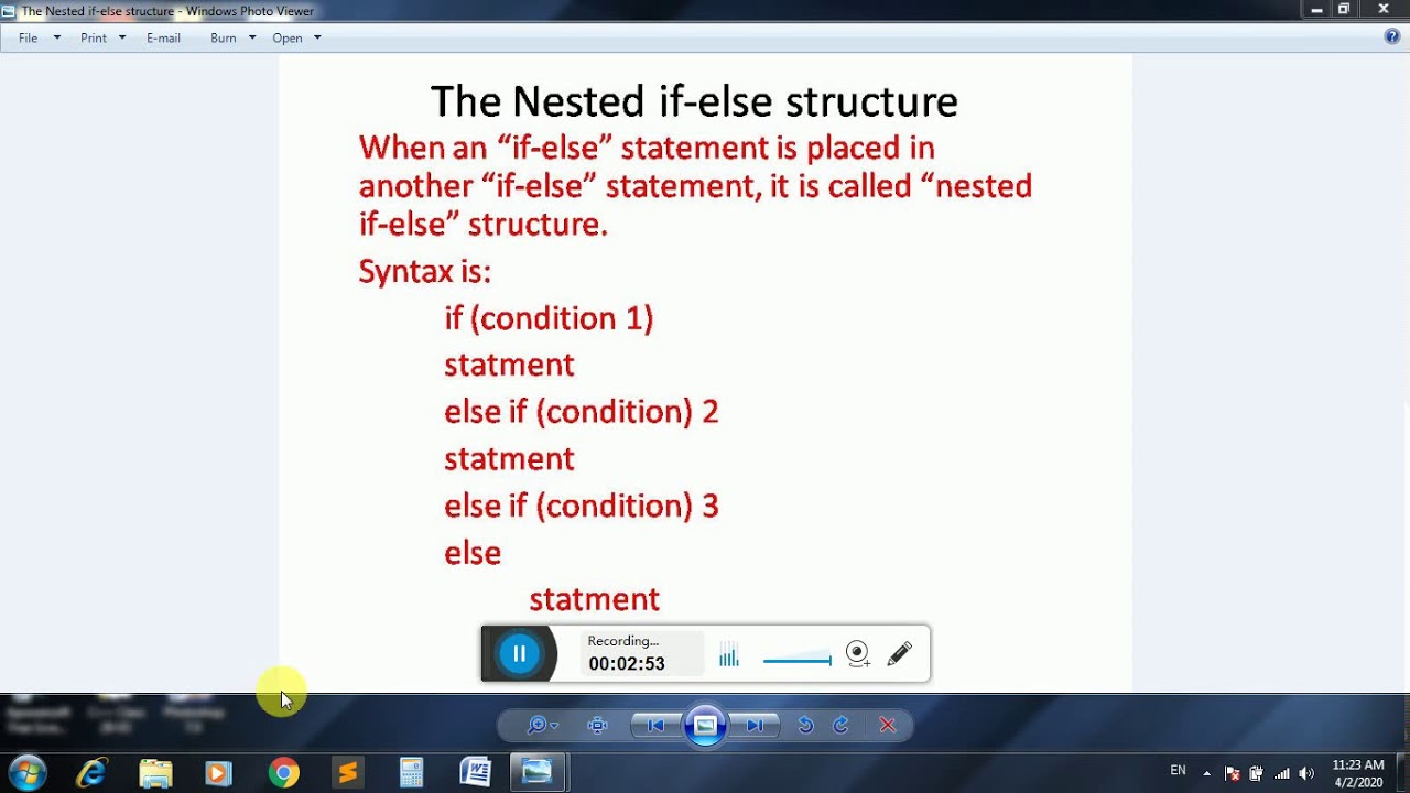 Nested if else statment C++ Lecture in Pashto - YouTube