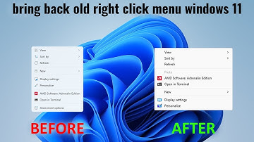 How to get old right click context menu on windows 11