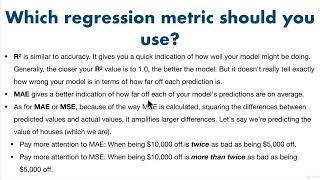 30.  Evaluating A Regression Model - 3 (MSE)