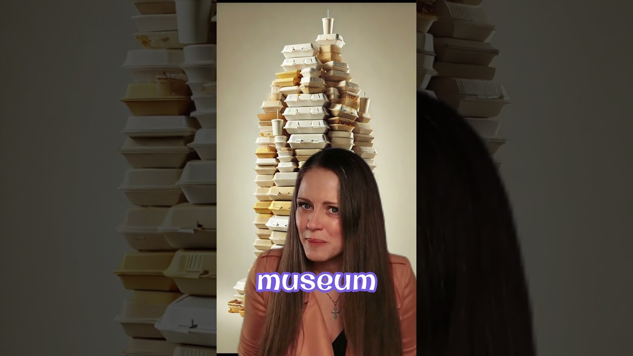 The tower of take out containers 