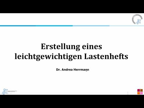 Erstellung eines leichtgewichtigen Lastenheftes (Einleitung zum Video Tutorial)