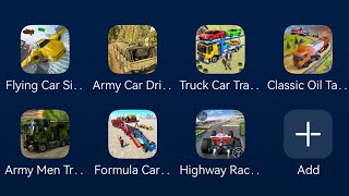 Flying Car Simulator,Army Car Driving,Truck Car Transport Transportation,Formula 1 Car Transport screenshot 1