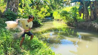 JALA IKAN DI ALIRAN SUNGAI KECIL, LIHAT YANG KAMI DAPATKAN.!!! fishing nets video