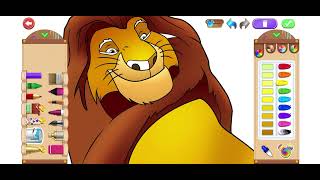 Lion King Painting Game for Kids | Fun Painting Games for Kids Simba Painting screenshot 4
