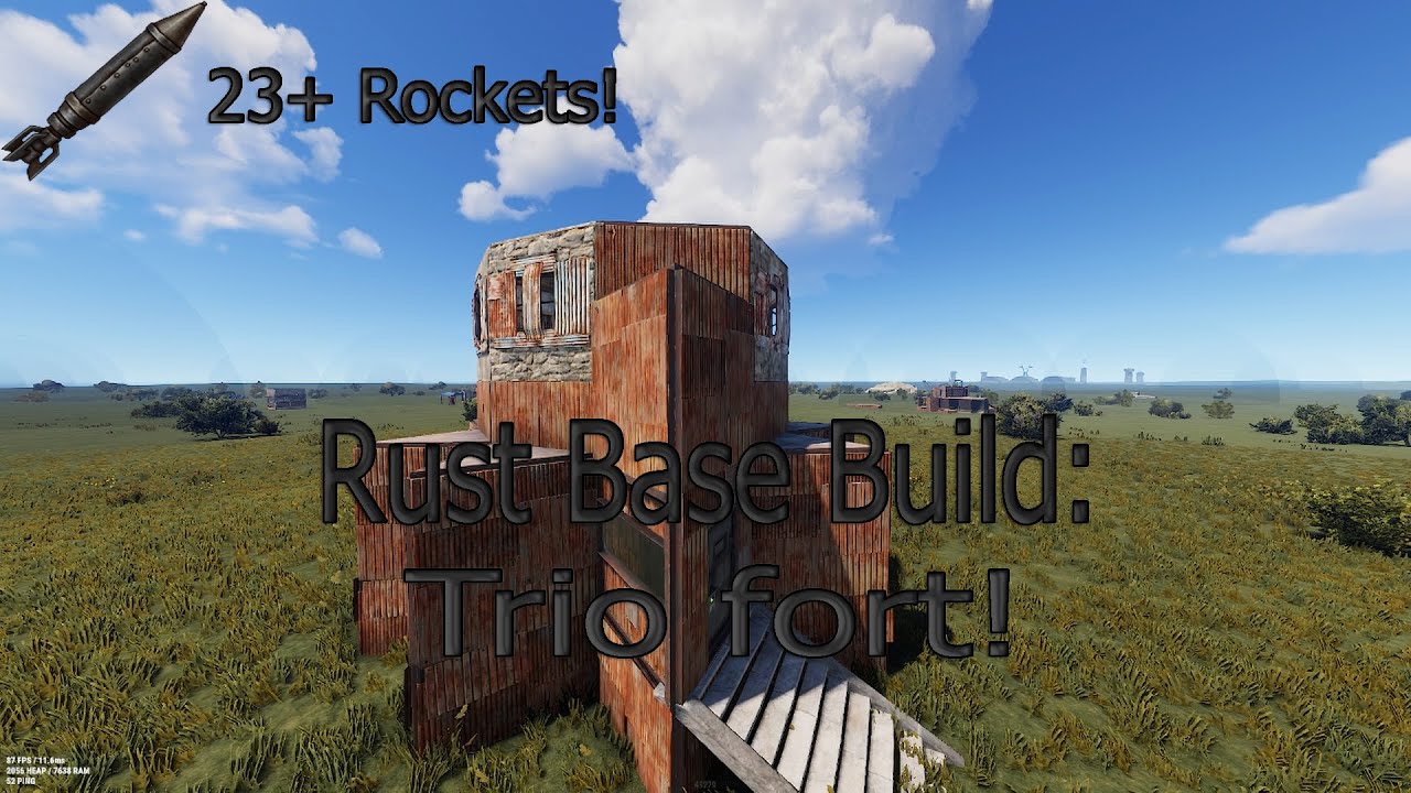 Rust solo/duo/trio base build 20+ Rockets!!! - YouTube