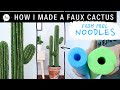 DIY big cactus plant tutorial USING POOL NOODLES