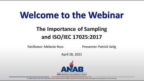 ANAB Webinar: The Importance of Sampling in Testing