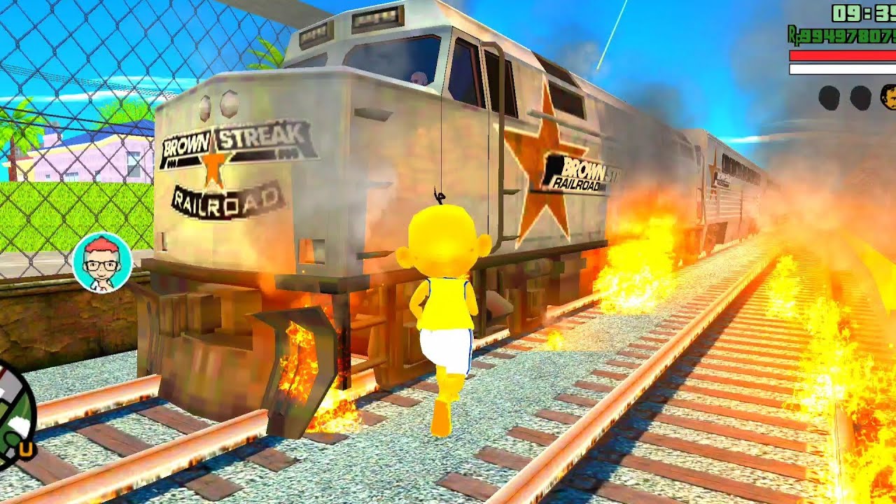 di kejar pol1si Upin lari dengan kereta  ap1 ❤️ Oyanio Tv