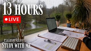 8+ HOUR STUDY WITH ME on A RAINY DAY 🎓  Scottish Highlands | Pomodoro | Deep Work Mode | No Music
