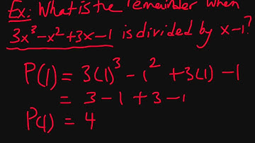 The Remainder Theorem for Polynomial Functions