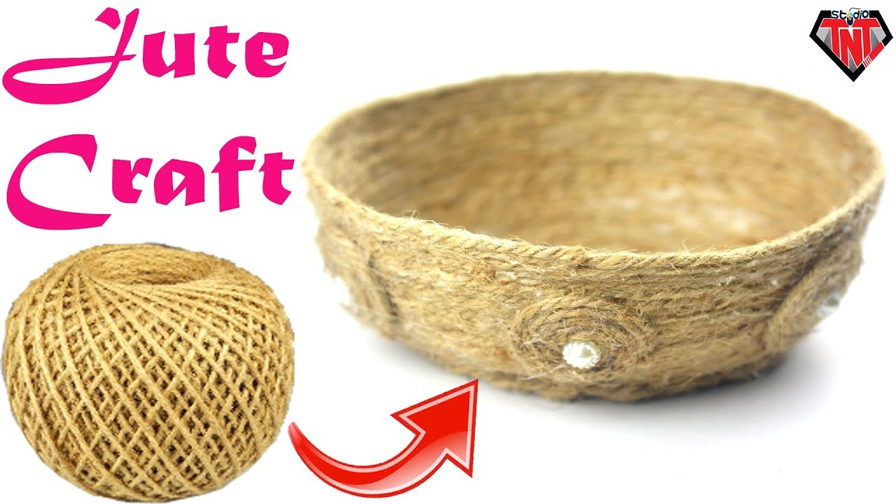 DIY Jute Twine Craft Ideas, Jute Rope Arts & Crafts, Easy Make Jute  Basket