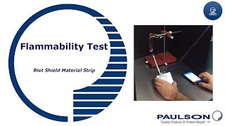 Flammability Test: Full Riot Shield Material Strip