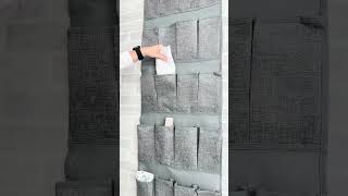 20-Pocket Over Door Organizer Grey | Space-Saving Home Storage