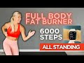 🔥6000 STEPS POWER WALK FULL BODY FAT BURNER🔥 | Standing, fast-paced workout! | Workouts By ZZ