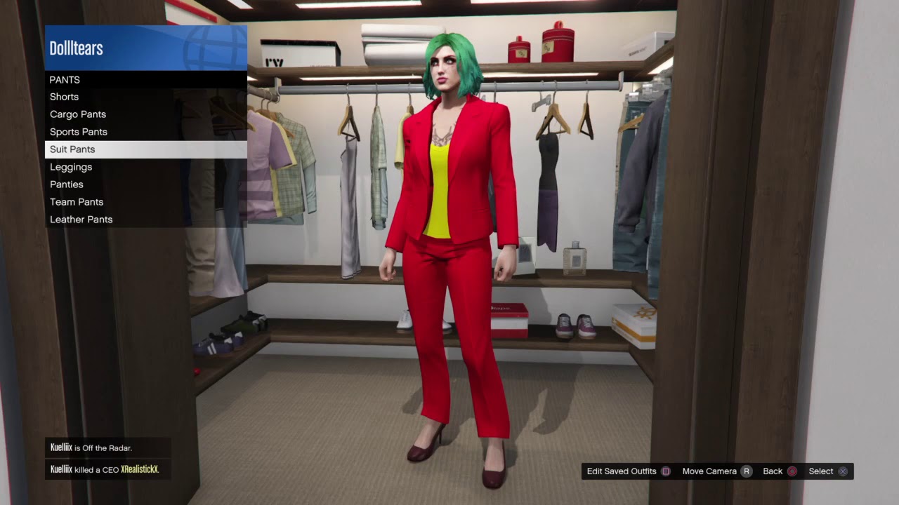 Female Joker outfit Grand theft Auto V Online YouTube