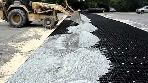 GEOPAVE® Aggregate Porous Pavement Being Infilled