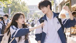 女孩早餐被男孩抢走，本以为他故意捉弄自己，却发现他一直偷偷喜欢她！🔥 #Chinese Drama #love #kiss #movie #赵丽颖#赵露思 #肖战